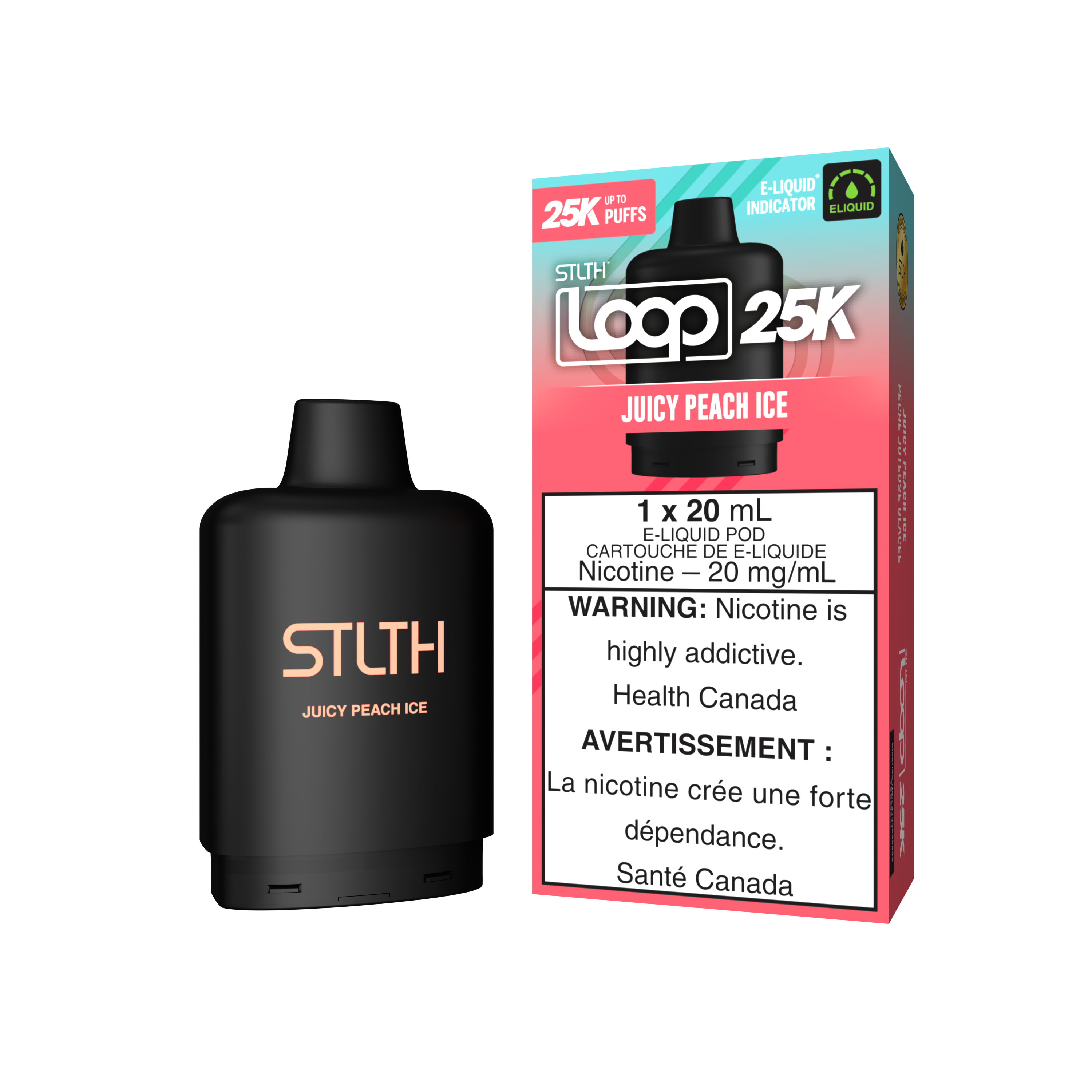 STLTH LOOP 25K Pod Pack - Juicy Peach Ice