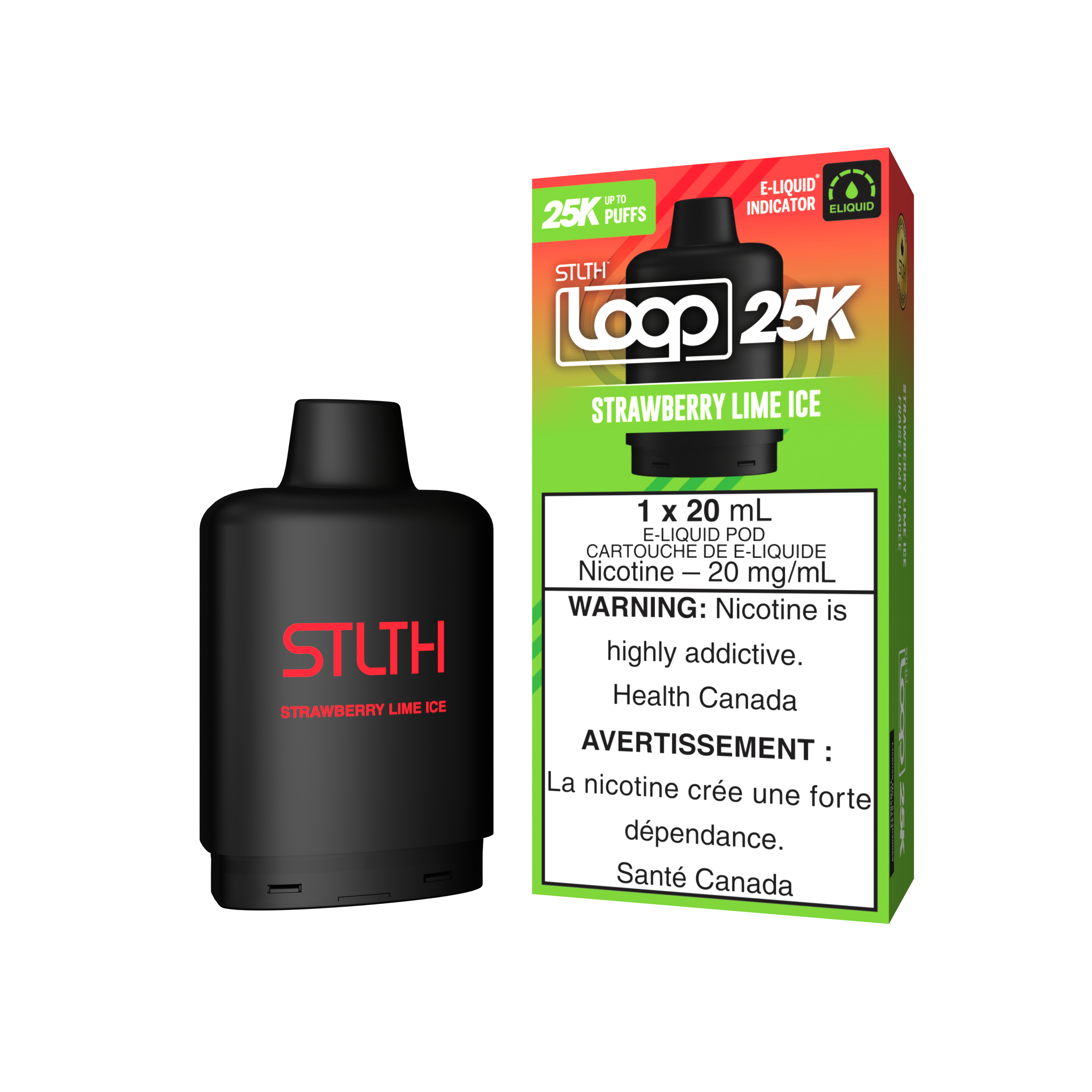 STLTH LOOP 25K Pod Pack - Strawberry Lime Ice