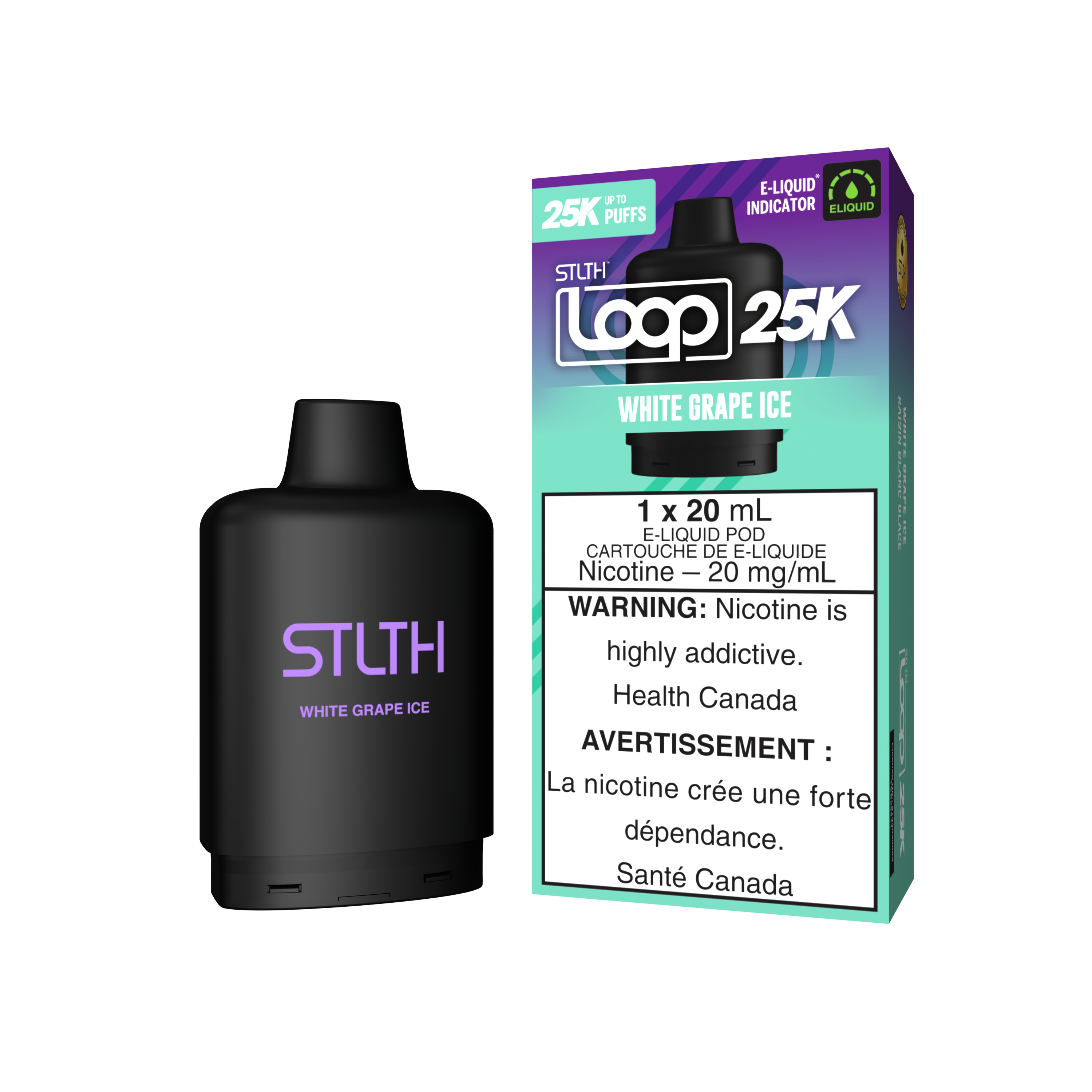 STLTH LOOP 25K Pod Pack - White Grape Ice
