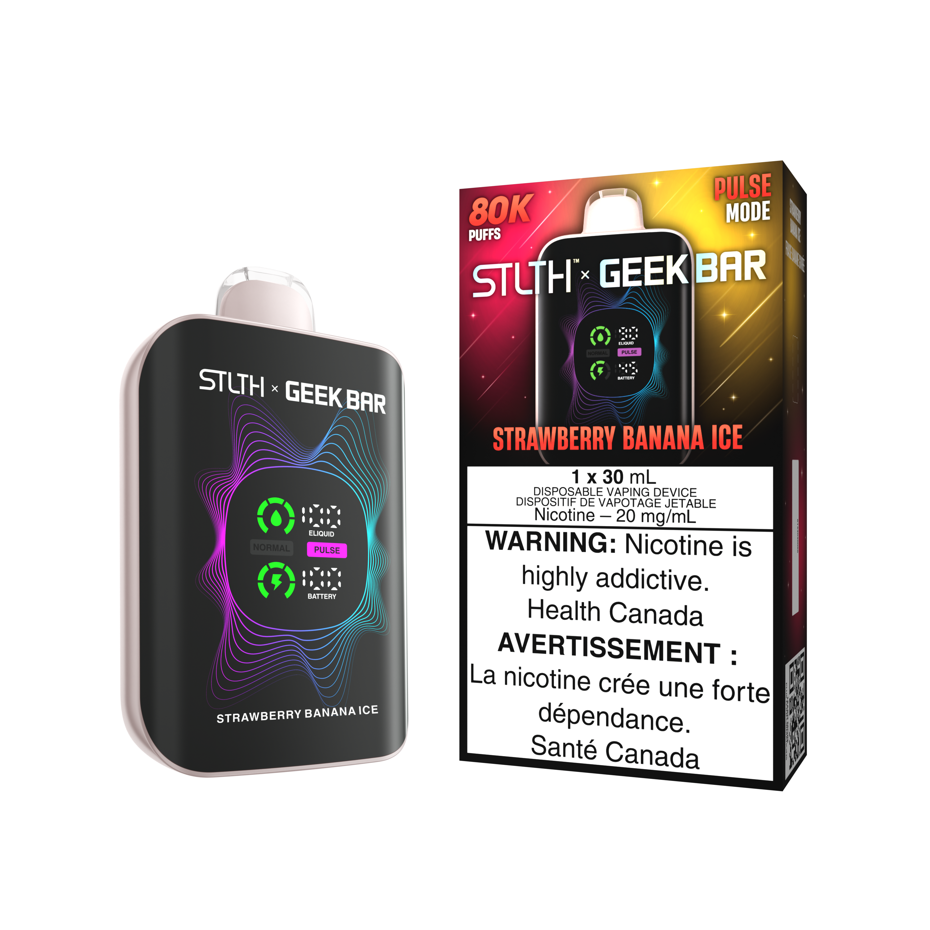 STLTH x GEEK BAR - Strawberry Banana Ice